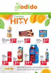 Gazetka promocyjna Odido - Cenowe hity lata - Gazetka - ważna od 28.07 do 28.07.2022 - strona 1 - produkty: Sok, Ser, Orzeszki, Coca-Cola, Serek homogenizowany, Serek, Pepsi, Sok jabłkowy, Grześki, Napój gazowany, Kubuś Waterrr, Danio, Kubuś, Felix, Orzeszki ziemne, Napój, Hortex
