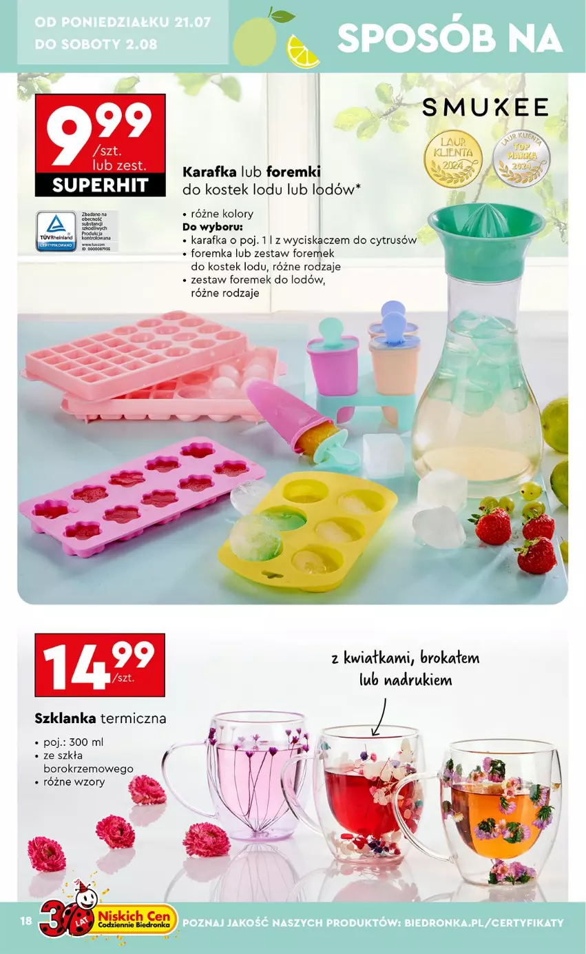 Gazetka promocyjna Biedronka - Okazje Tygodnia - ważna 21.07 do 02.08.2025 - strona 20 - produkty: Foremki, Karafka, Stek, Szklanka