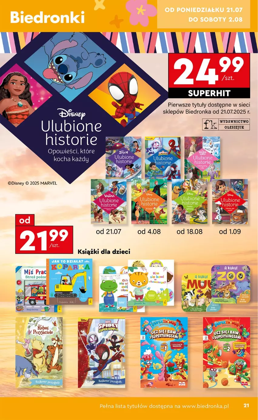 Gazetka promocyjna Biedronka - Okazje Tygodnia - ważna 21.07 do 02.08.2025 - strona 23 - produkty: Disney, Koc