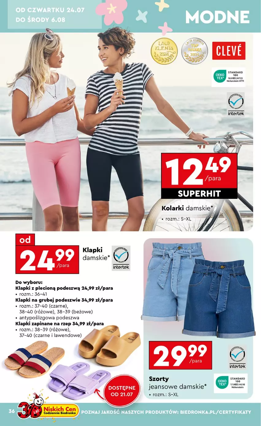 Gazetka promocyjna Biedronka - Okazje Tygodnia - ważna 21.07 do 02.08.2025 - strona 38 - produkty: Klapki