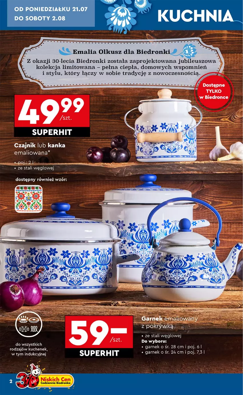 Gazetka promocyjna Biedronka - Okazje Tygodnia - ważna 21.07 do 02.08.2025 - strona 4 - produkty: Czajnik, Garnek