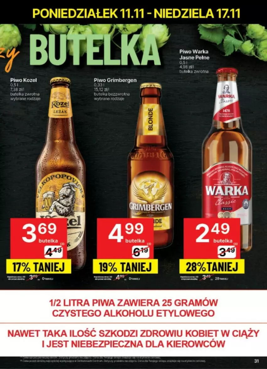 Gazetka promocyjna Delikatesy Centrum - ważna 12.11 do 17.11.2024 - strona 25 - produkty: Gra, Kozel, Piec, Piwa, Piwo