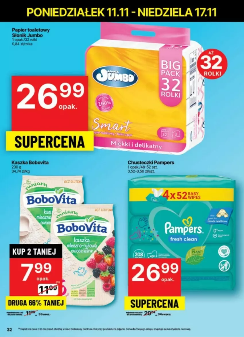 Gazetka promocyjna Delikatesy Centrum - ważna 12.11 do 17.11.2024 - strona 26 - produkty: BoboVita, Chusteczki, Pampers, Rum, Vita C