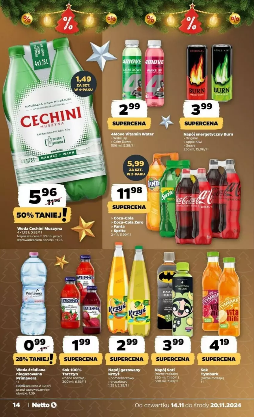 Gazetka promocyjna Netto - ważna 14.11 do 20.11.2024 - strona 6 - produkty: AEG, Coca-Cola, Fa, Fanta, LANA, Mus, Napój, Napój energetyczny, Prima, Primavera, Szyna, Woda