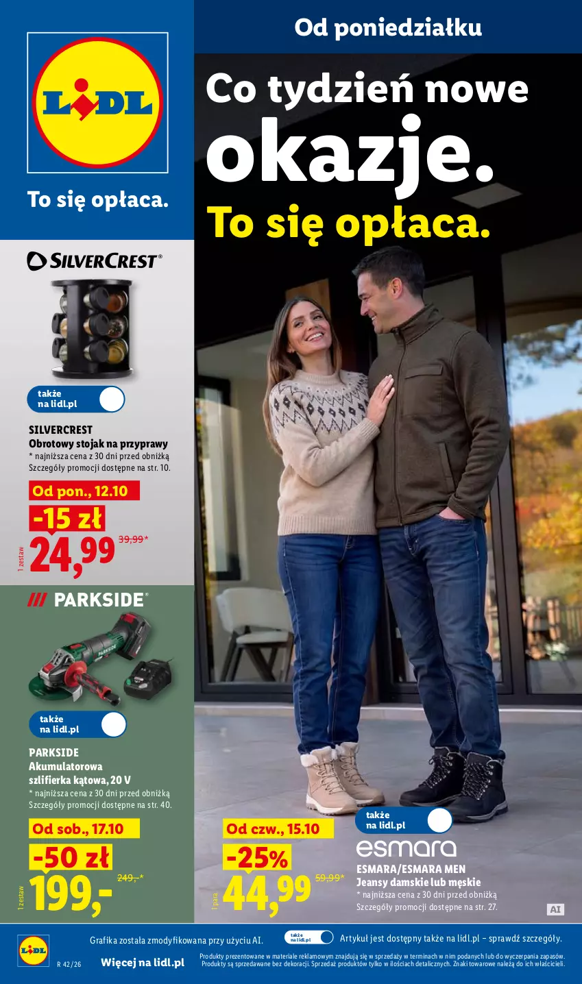 Gazetka promocyjna Lidl - Katalog - ważna 12.10 do 24.10.2026 - strona 1 - produkty: Akumulator, Gra, Grafika, Parkside, Przyprawy, Silvercrest, Stojak, Szlifierka, Szlifierka kątowa