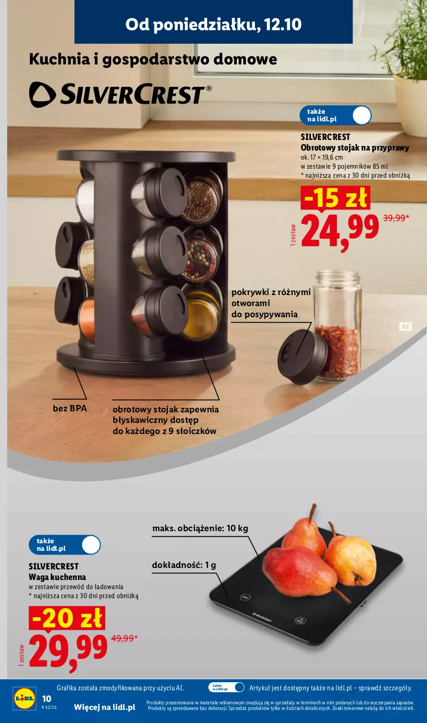 Gazetka promocyjna Lidl - Katalog - ważna 12.10 do 24.10.2026 - strona 12 - produkty: Gra, Grafika, Kuchnia, Pojemnik, Przewód, Przyprawy, Silvercrest, Stojak, Waga