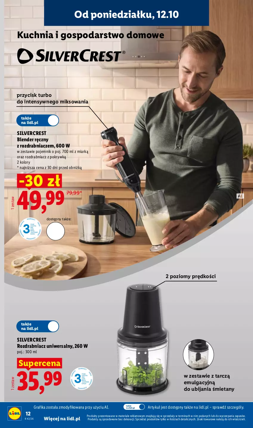 Gazetka promocyjna Lidl - Katalog - ważna 12.10 do 24.10.2026 - strona 14 - produkty: Blender, Blender ręczny, Gra, Grafika, Kuchnia, LG, Pojemnik, Rozdrabniacz, Silvercrest