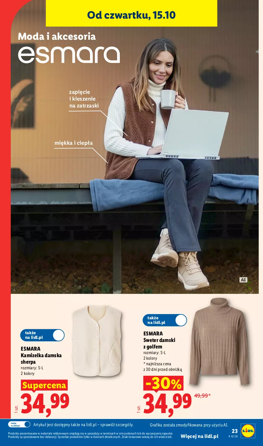 Gazetka promocyjna Lidl - Katalog - ważna 12.10 do 24.10.2026 - strona 25 - produkty: Gra, Grafika, Kamizelka, Moda, Sweter