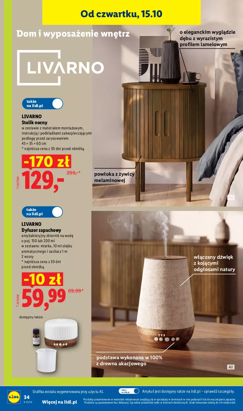 Gazetka promocyjna Lidl - Katalog - ważna 12.10 do 24.10.2026 - strona 38 - produkty: Dyfuzor zapachowy, Gra, Grafika, Ivar, Miarka, Olej, Piec, Podkład, Podkładka, Stolik, Stolik nocny