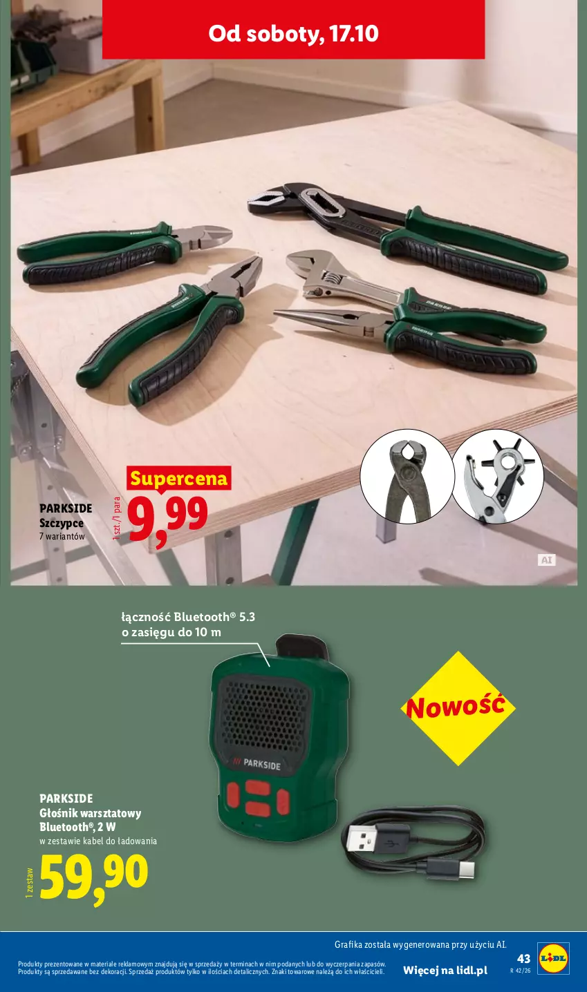 Gazetka promocyjna Lidl - Katalog - ważna 12.10 do 24.10.2026 - strona 47 - produkty: Głośnik, Gra, Grafika, Parkside, Szczypce