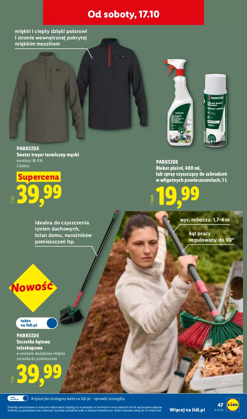 Gazetka promocyjna Lidl - Katalog - ważna 12.10 do 24.10.2026 - strona 51 - produkty: LG, Narożnik, Parkside, Sweter, Szczotka, Teleskop