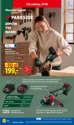Gazetka promocyjna Lidl - Katalog - Gazetka - ważna od 24.10 do 24.10.2026 - strona 44 - produkty: Parkside, Top, Szlifierka kątowa, Warka, Tarcza tnąca, Szlifierka, Ogród, Pokrywa, Akumulator