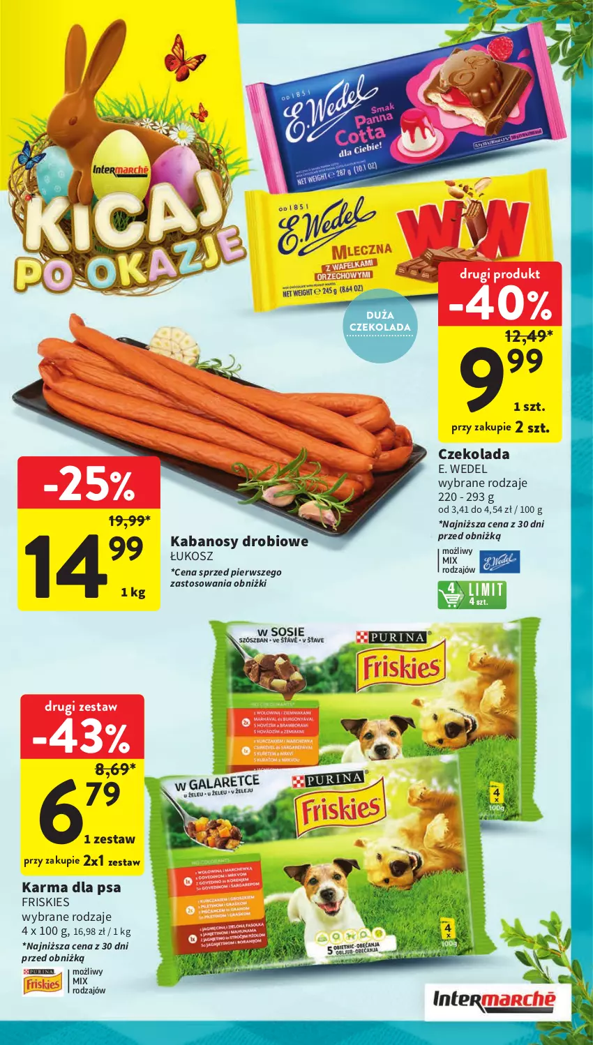 Gazetka promocyjna Intermarche - ważna 07.03 do 13.03.2024 - strona 47 - produkty: Czekolada, E. Wedel, Friskies, Kabanos, Kosz