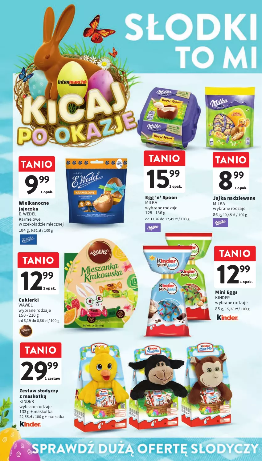 Gazetka promocyjna Intermarche - ważna 07.03 do 13.03.2024 - strona 8 - produkty: Cukier, Cukierki, E. Wedel, Kinder, Milka, Wawel