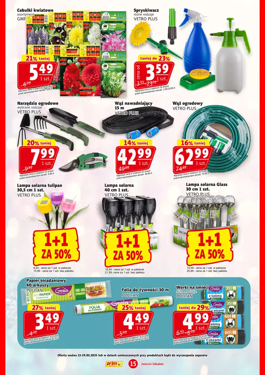 Gazetka promocyjna Prim Market - ważna 13.03 do 19.03.2025 - strona 15 - produkty: Lampa, Tulipan