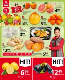 Gazetka promocyjna Selgros - Oferta spożywcza - Gazetka - ważna od 19.10 do 19.10.2022 - strona 4 - produkty: Mandarynki, Sok, Czosnek, Cytryny, Kaki, Pomelo, Grejpfrut, Imbir