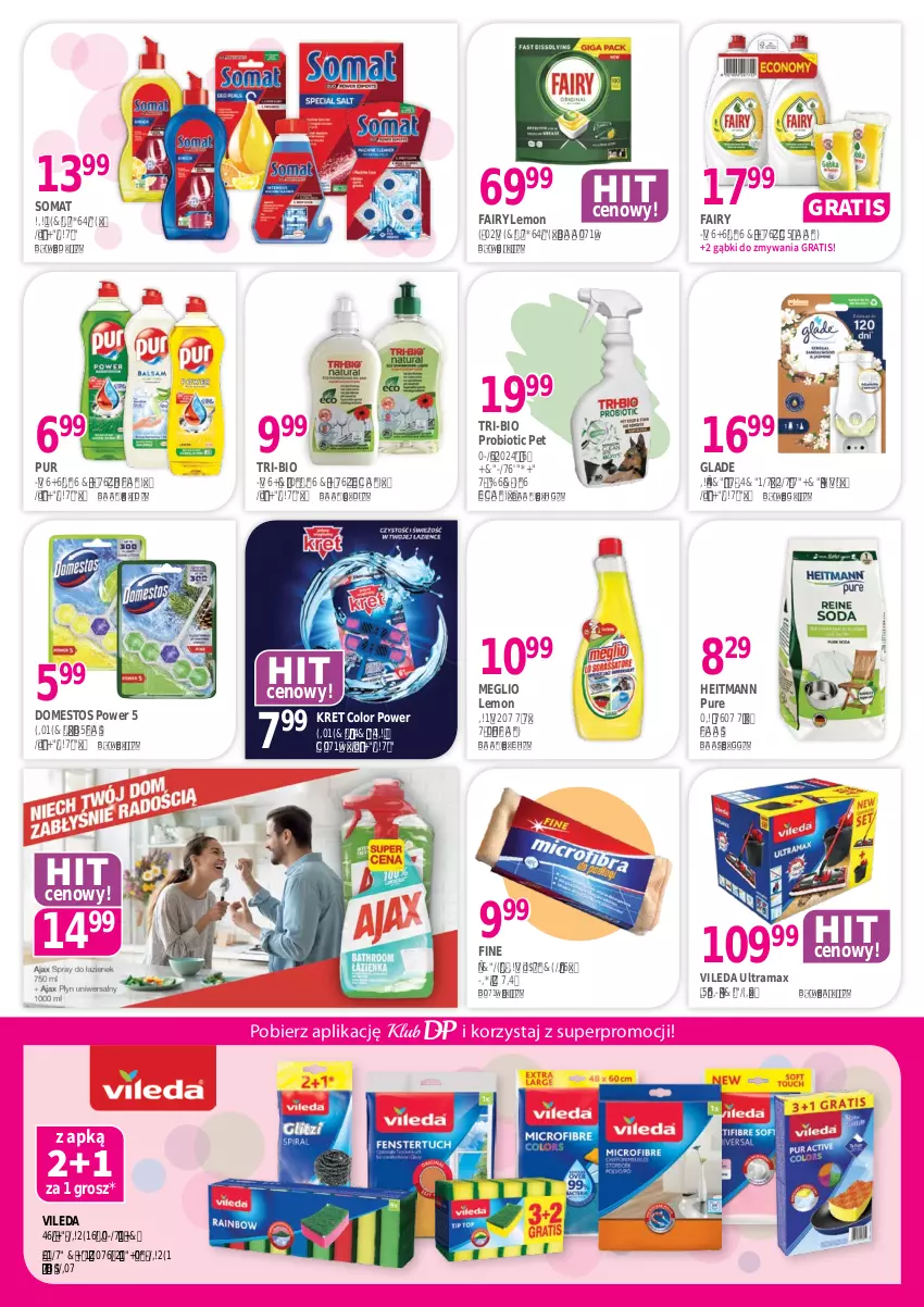 Gazetka promocyjna Drogerie Polskie - Gazetka - ważna 10.02 do 28.02.2025 - strona 8 - produkty: Domestos, Fa, Fairy, Gra, Kret, Mop, Pur, Rama, Somat, Vileda