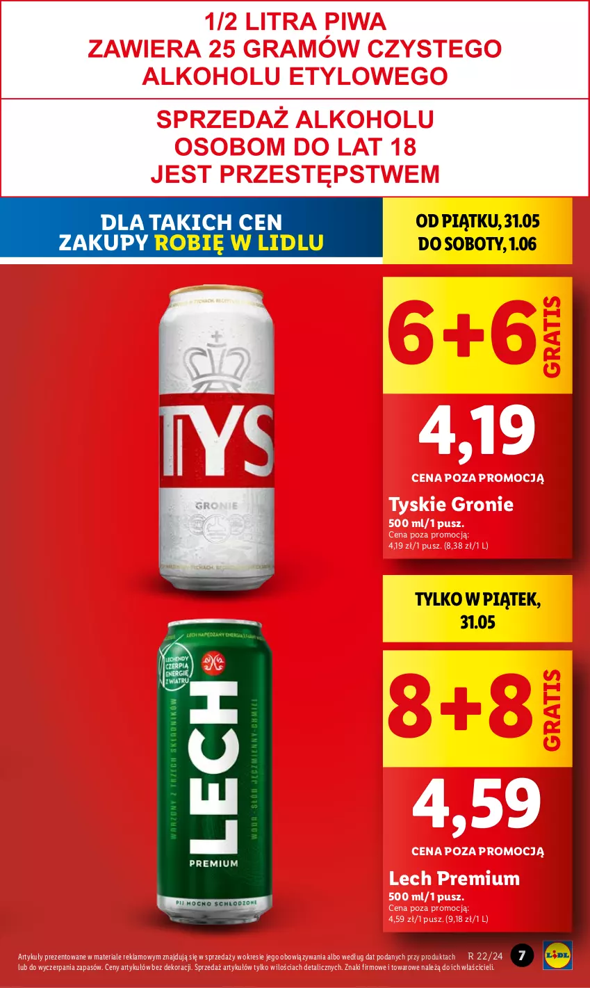 Gazetka promocyjna Lidl - GAZETKA - ważna 31.05 do 01.06.2024 - strona 9 - produkty: Gra, Lech Premium, Tyskie