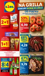 Gazetka promocyjna Lidl - GAZETKA - Gazetka - ważna od 01.06 do 01.06.2024 - strona 1 - produkty: Piwa, Sok, Lody, PIKOK, Grill, Kiełbasa, Pomidory, Kinder, Kiełbasa śląska