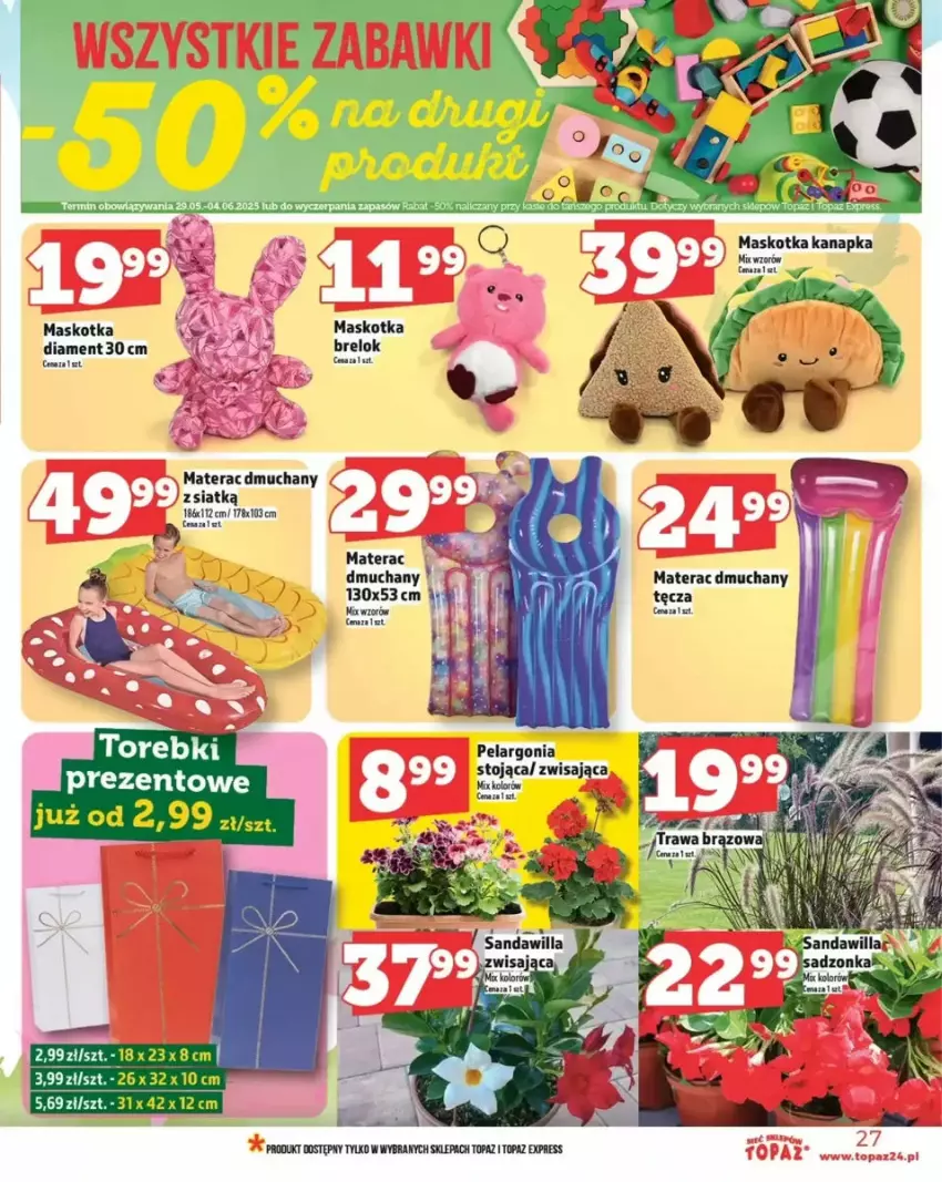 Gazetka promocyjna Topaz - ważna 29.05 do 04.06.2025 - strona 20 - produkty: Materac, Materac dmuchany, Tera, Top