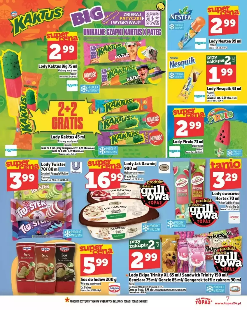 Gazetka promocyjna Topaz - ważna 29.05 do 04.06.2025 - strona 54 - produkty: Arbuz, Hortex, Kaktus, LG, Lody, Nesquik, Nestea, Ogród, Sos, Top