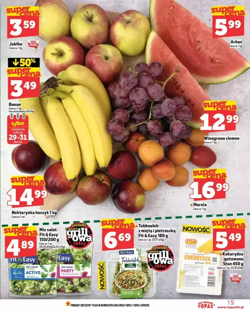 Gazetka promocyjna Topaz - ważna 29.05 do 04.06.2025 - strona 7 - produkty: Kosz, Kukurydza, Nektar, Nektarynka, Sałat, Top, Wino