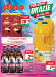 Gazetka promocyjna Dino - Weekendowe okazje - Gazetka - ważna od 26.09 do 26.09.2026 - strona 1 - produkty: Piwo, Sok pomarańczowy, Sok, Wosana, Harnaś