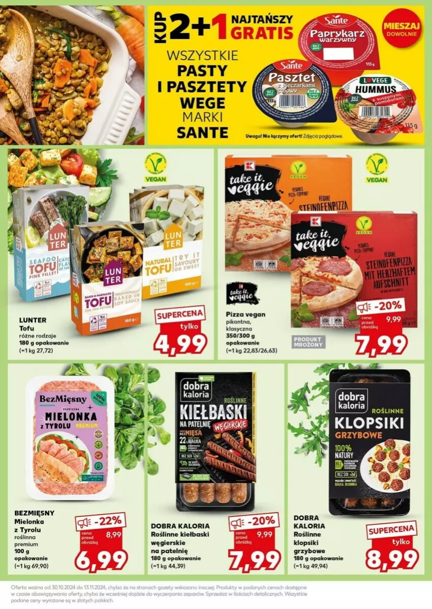 Gazetka promocyjna Kaufland - ważna 04.11 do 06.11.2024 - strona 22 - produkty: HP, Klopsiki, Pasztet, Pizza, Roślinne kiełbaski, Tofu, Waga