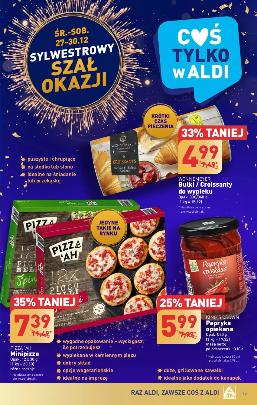 Gazetka promocyjna Aldi - Pełna oferta - ważna 27.12 do 30.12.2023 - strona 15 - produkty: Croissant, Grill, Kawa, Papryka, Piec, Pizza