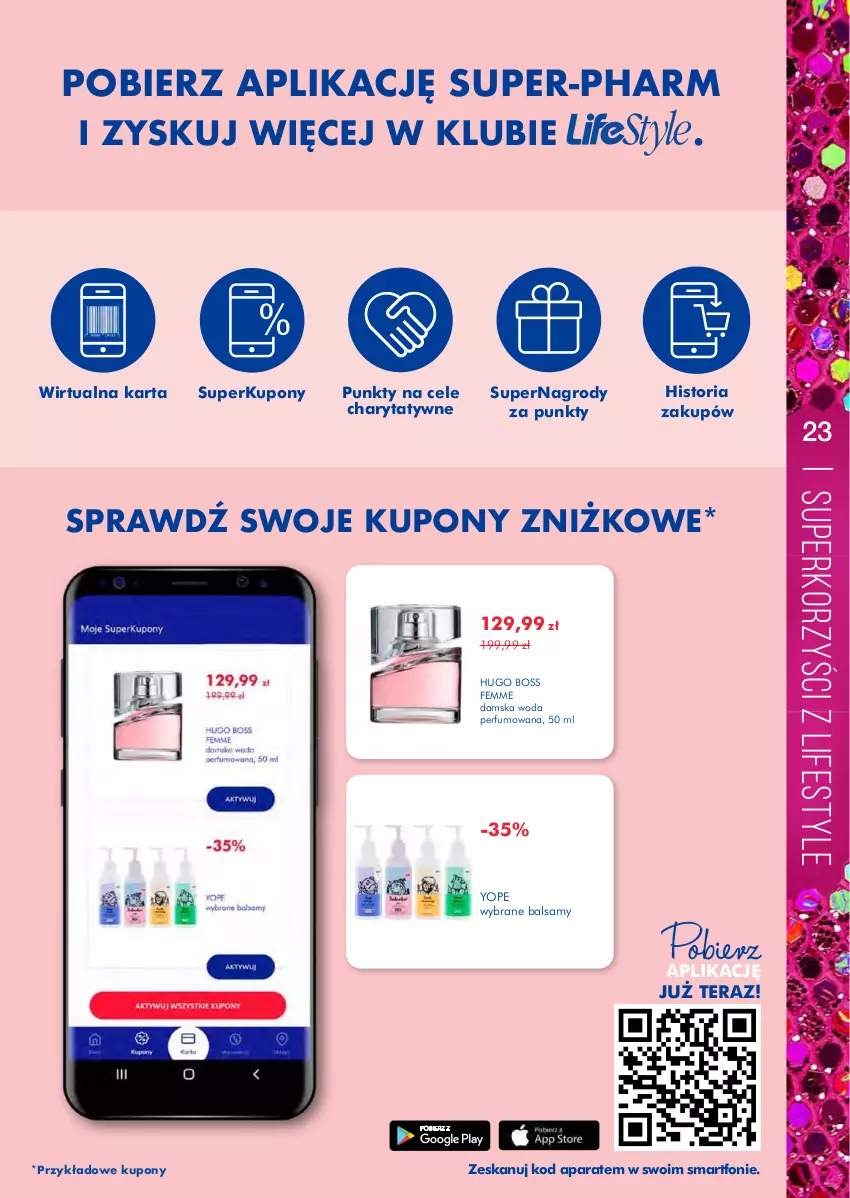 Gazetka promocyjna Super Pharm - Gazetka - ważna 17.02 do 02.03.2022 - strona 23 - produkty: Hugo Boss, Perfum, Smartfon, Tera, Woda, Woda perfumowana, Yope