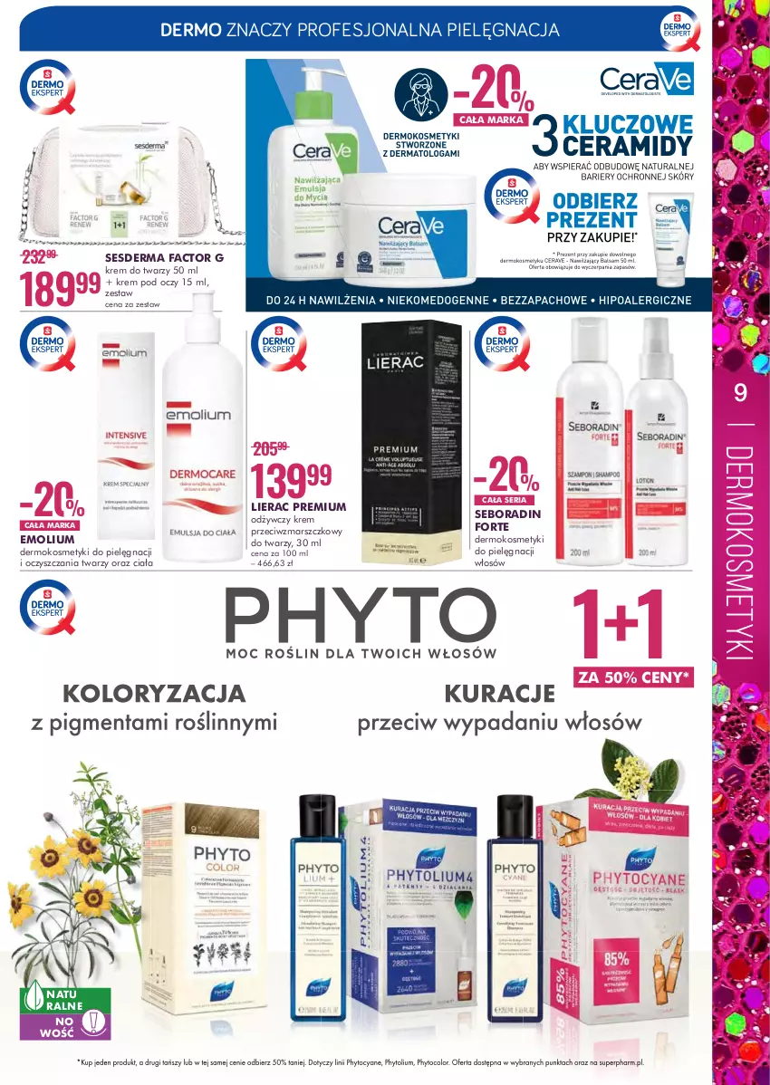 Gazetka promocyjna Super Pharm - Gazetka - ważna 17.02 do 02.03.2022 - strona 9 - produkty: Emolium, Fa, Kosmetyki do pielęgnacji, Krem do twarzy, Krem pod oczy, Krem przeciwzmarszczkowy, Lierac, Mars, Seboradin, Ser, Sesderma