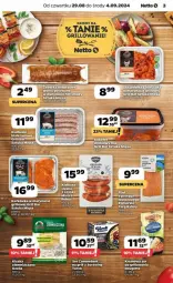 Gazetka promocyjna Netto - Gazetka - ważna od 04.09 do 04.09.2024 - strona 10 - produkty: Sos, Ser, Camembert, Pstrąg, Grill, Kiełbasa, Kiełbasa śląska, Fa