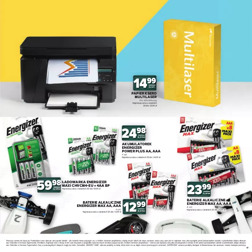 Gazetka promocyjna Stokrotka - Katalog Witaj Szkoło! - ważna 23.07 do 12.08.2026 - strona 17 - produkty: Akumulator, Baterie alkaliczne, Energizer, Mięso, Owoce, Papier, Ser, Warka, Warzywa