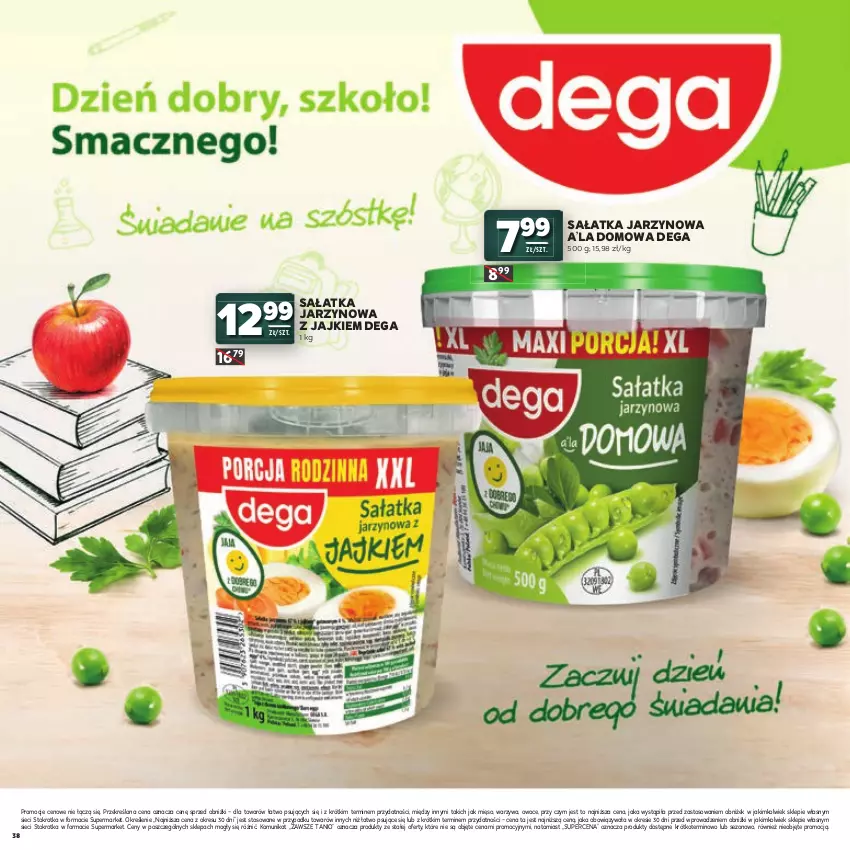 Gazetka promocyjna Stokrotka - Katalog Witaj Szkoło! - ważna 23.07 do 12.08.2026 - strona 38 - produkty: Dega, Mięso, Owoce, Sałat, Sałatka, Warzywa