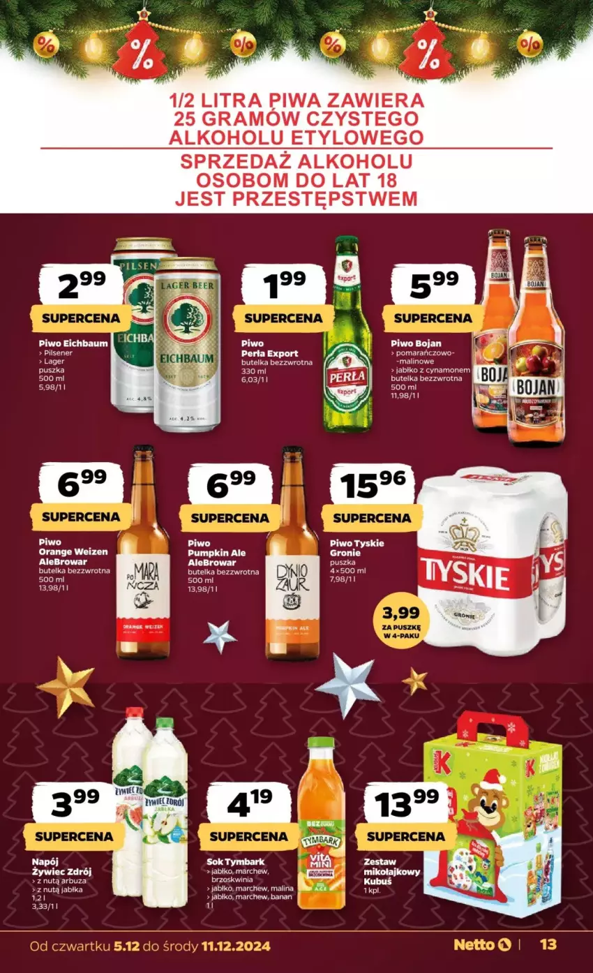 Gazetka promocyjna Netto - ważna 05.12 do 11.12.2024 - strona 5 - produkty: AEG, Arbuz, Fa, Gra, Jabłka, Kubuś, Piwa, Piwo, Tyskie