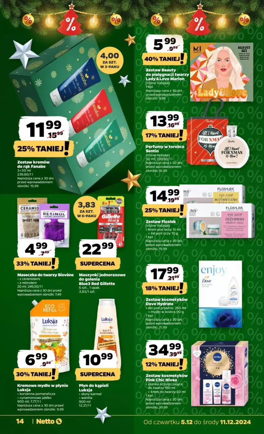 Gazetka promocyjna Netto - ważna 05.12 do 11.12.2024 - strona 6 - produkty: Dove, Fa, Gillette, Krem do twarzy, Krem pod oczy, LG, Luksja, Mydło, Mydło w płynie, Nivea