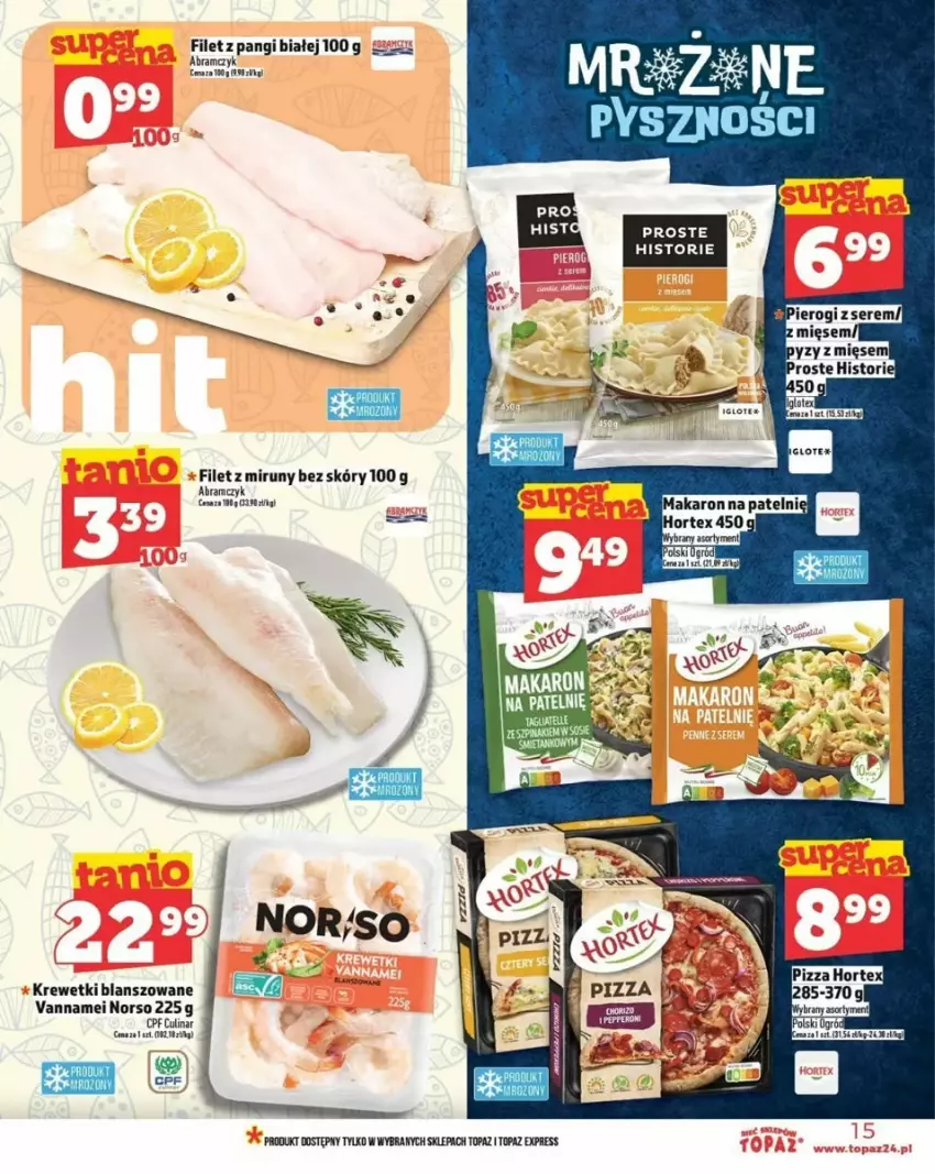 Gazetka promocyjna Topaz - ważna 06.03 do 12.03.2025 - strona 7 - produkty: Filet z pangi, Krewetki, LG, Top