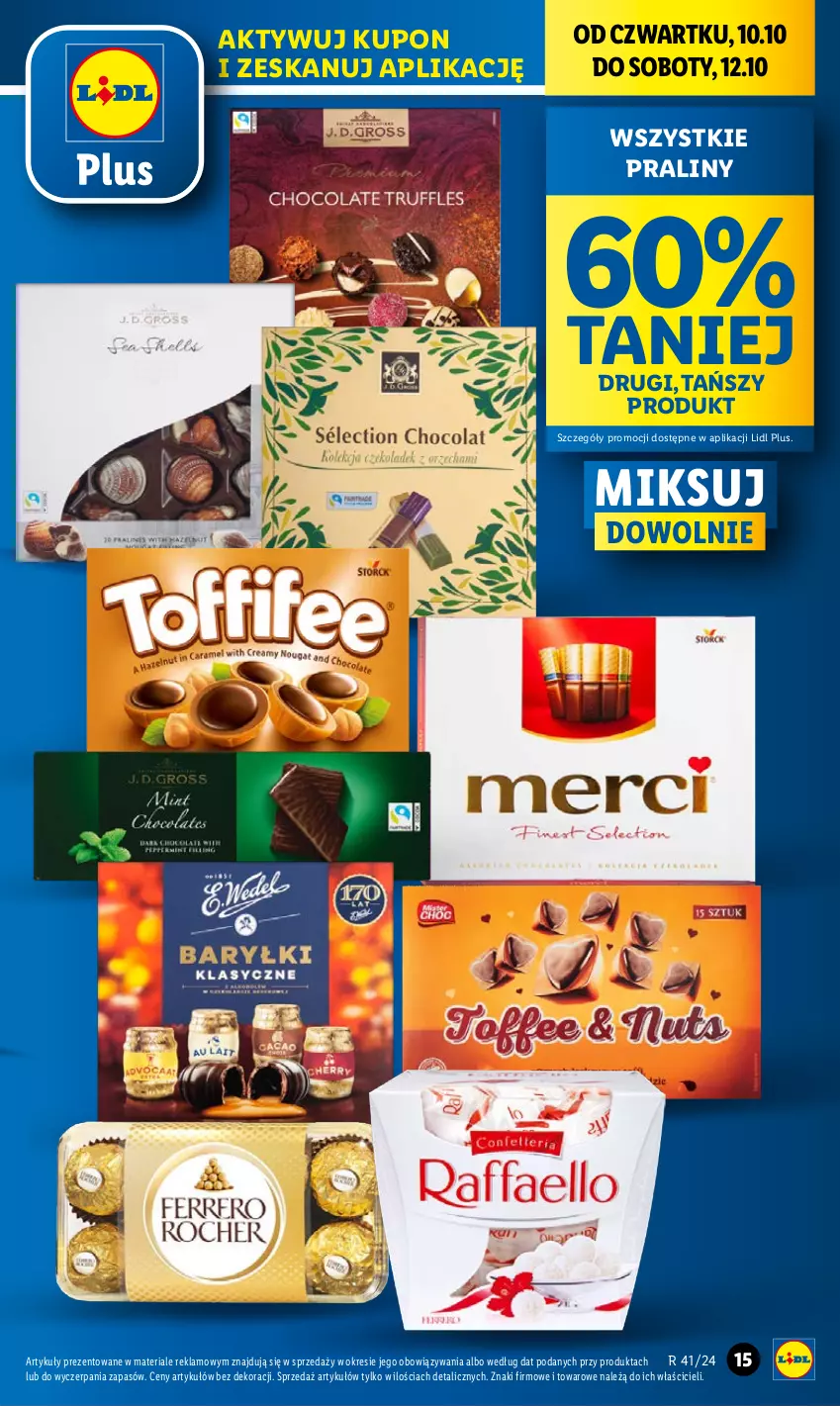 Gazetka promocyjna Lidl - GAZETKA - ważna 10.10 do 12.10.2024 - strona 15 - produkty: Praliny