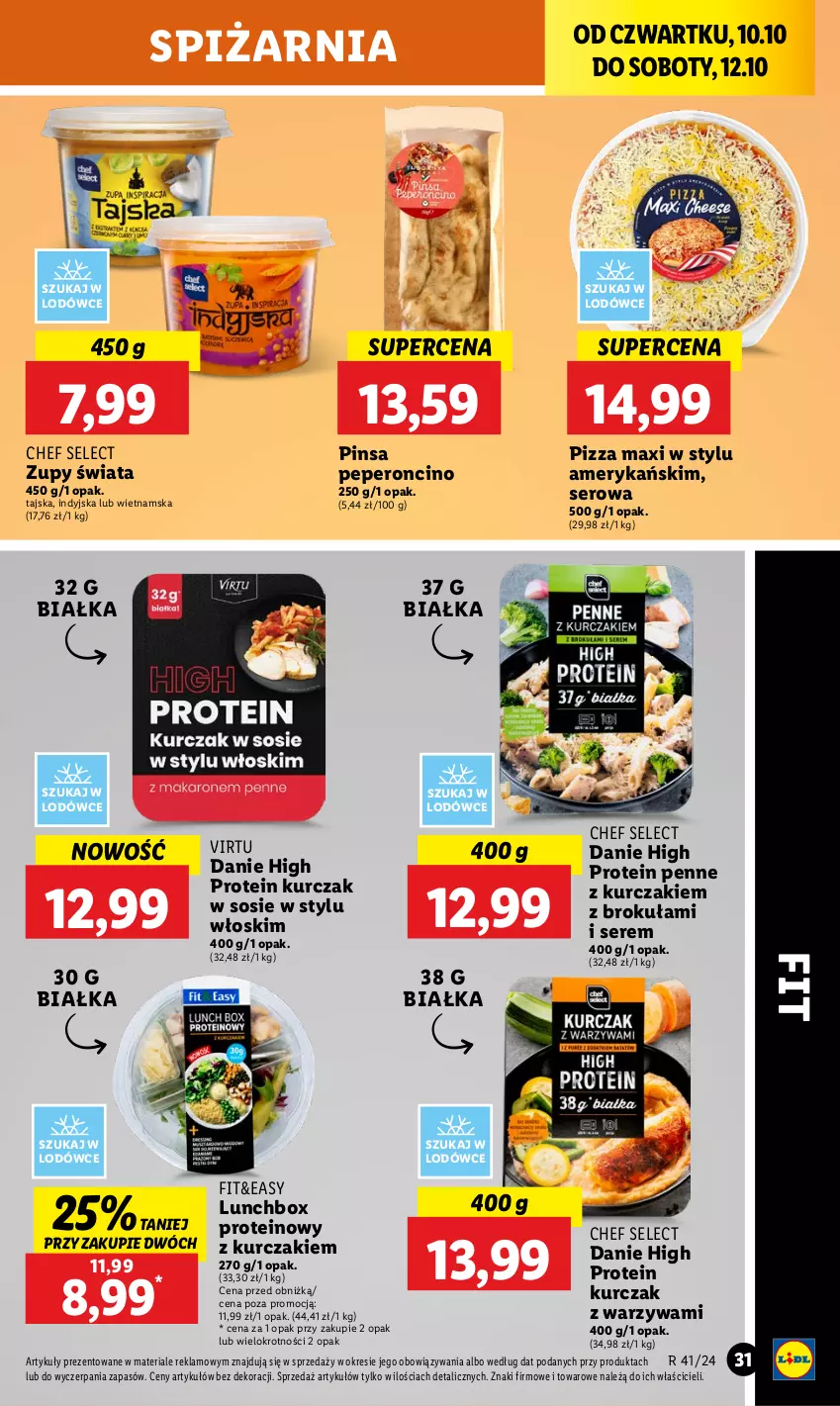 Gazetka promocyjna Lidl - GAZETKA - ważna 10.10 do 12.10.2024 - strona 39 - produkty: Kurczak, Penne, Pizza, Ser, Sos, Virtu, Warzywa