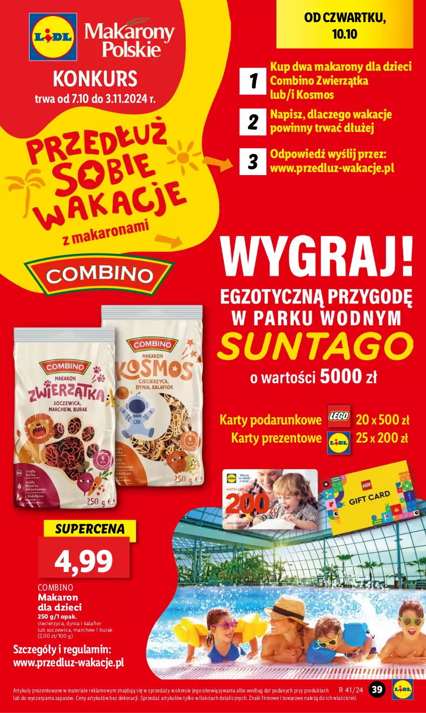 Gazetka promocyjna Lidl - GAZETKA - ważna 10.10 do 12.10.2024 - strona 45 - produkty: Dzieci, Kalafior, Makaron