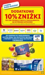Gazetka promocyjna Lidl - GAZETKA - Gazetka - ważna od 12.10 do 12.10.2024 - strona 54 - produkty: Warzywa, Papier, Parówki, Ręcznik, Owoce, Chleb, Flora
