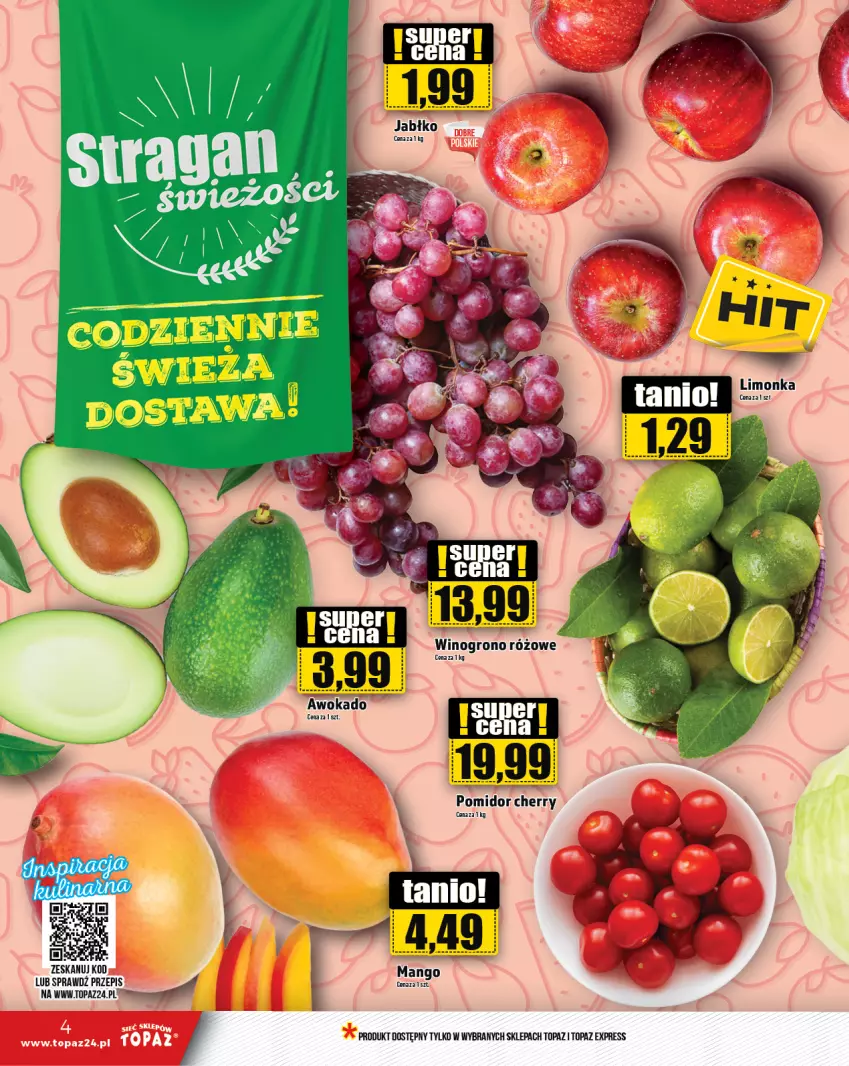 Gazetka promocyjna Topaz - Gazetka - ważna 18.01 do 24.01.2024 - strona 4 - produkty: Limonka, Top