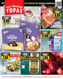 Gazetka promocyjna Topaz - Gazetka - Gazetka - ważna od 24.01 do 24.01.2024 - strona 1 - produkty: Mleczko, Płyn do płukania, Jacobs, Waga, Ogród, Lenor, Milka, Hortex, LG