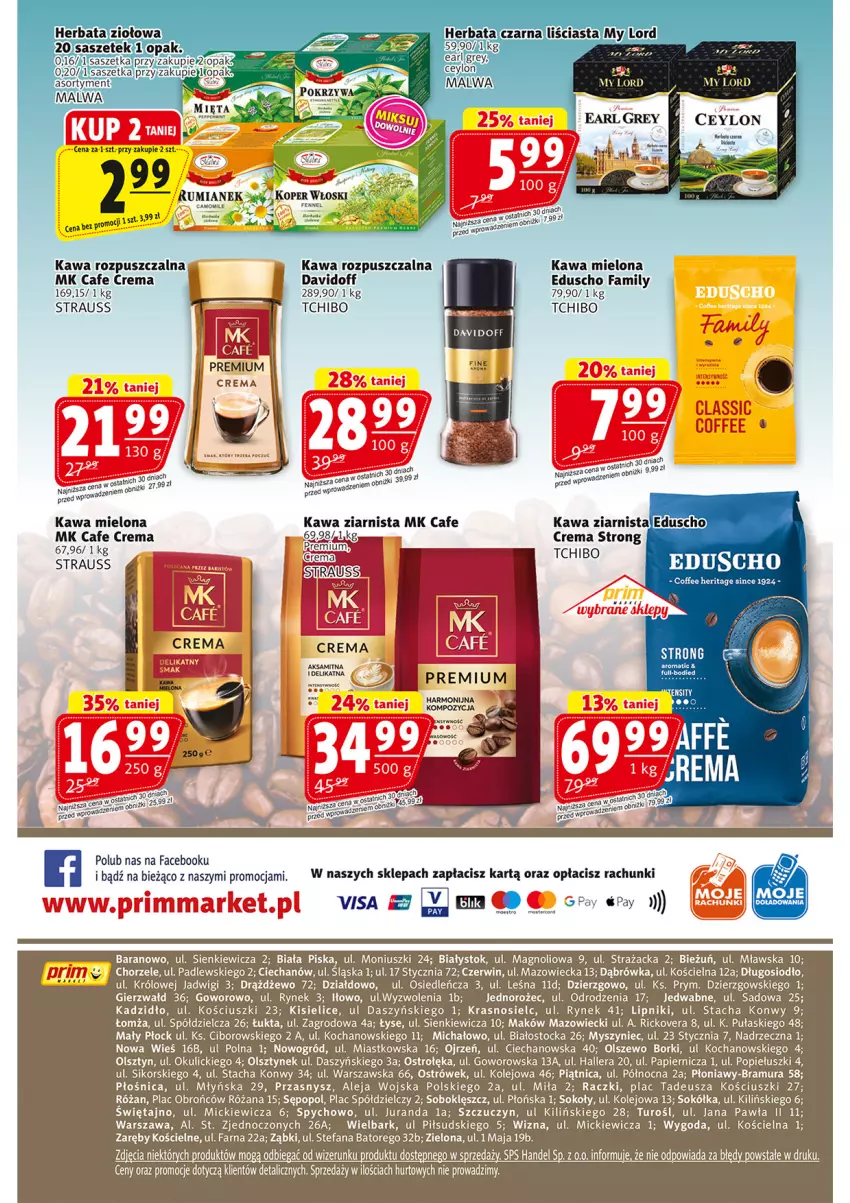Gazetka promocyjna Prim Market - ważna 04.09 do 10.09.2025 - strona 16 - produkty: BIC, Davidoff, Fa, Jednorożec, Kawa, Kawa mielona, Kawa rozpuszczalna, Kawa ziarnista, Kisiel, Koc, Koper włoski, Mysz, Ogród, Olej, Papier, Piątnica, Róża, Rum, Sok, Stock, Tchibo