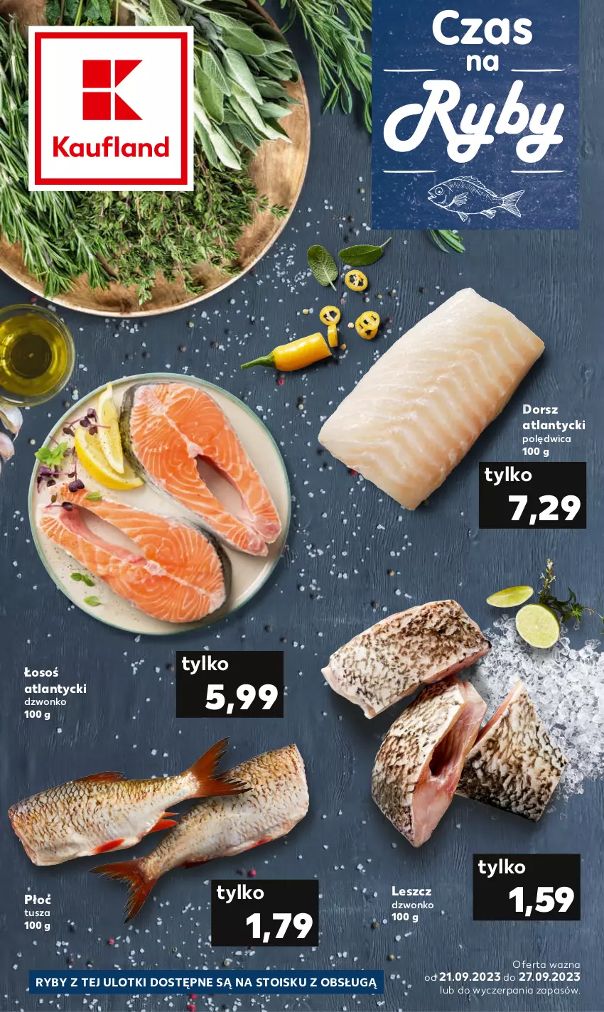 Gazetka promocyjna Kaufland - Kaufland - ważna 21.09 do 27.09.2023 - strona 1 - produkty: Dorsz, Polędwica, Tusz