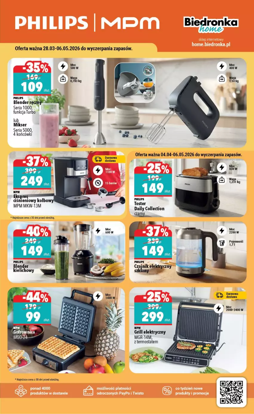 Gazetka promocyjna Biedronka - Home - ważna 11.04 do 18.04.2026 - strona 3 - produkty: Blender, Czajnik, Grill, Mikser, Ser, Termos