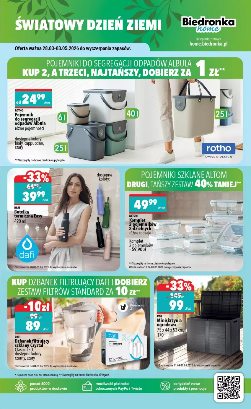 Gazetka promocyjna Biedronka - Home - ważna 11.04 do 18.04.2026 - strona 5 - produkty: Cappuccino, Dzbanek, Dzbanek filtrujący, Fa, Pojemnik
