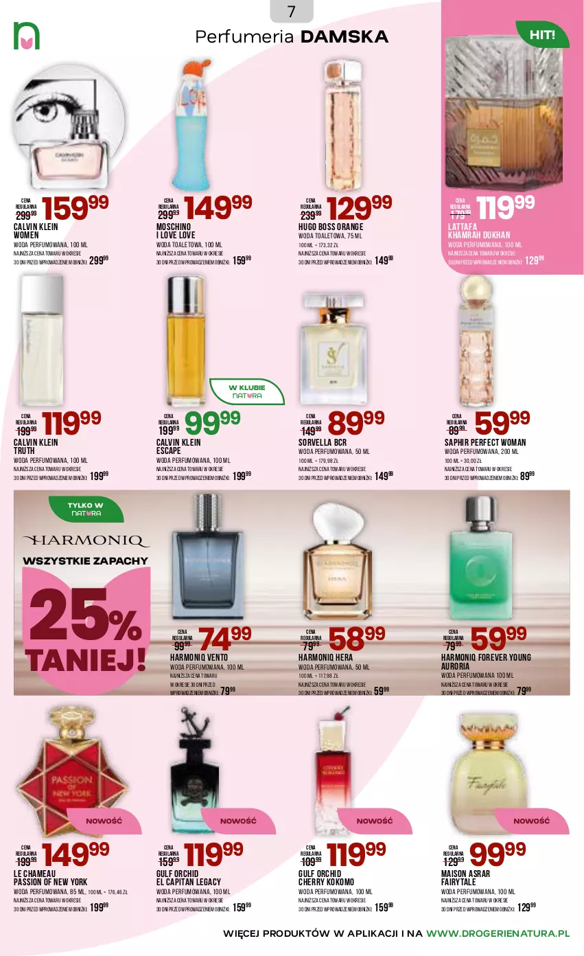 Gazetka promocyjna Drogerie Natura - Gazetka Drogerie Natura - ważna 31.03 do 16.04.2026 - strona 7 - produkty: Calvin Klein, Fa, Fairy, Hugo Boss, Moschino, Perfum, Woda, Woda perfumowana, Woda toaletowa