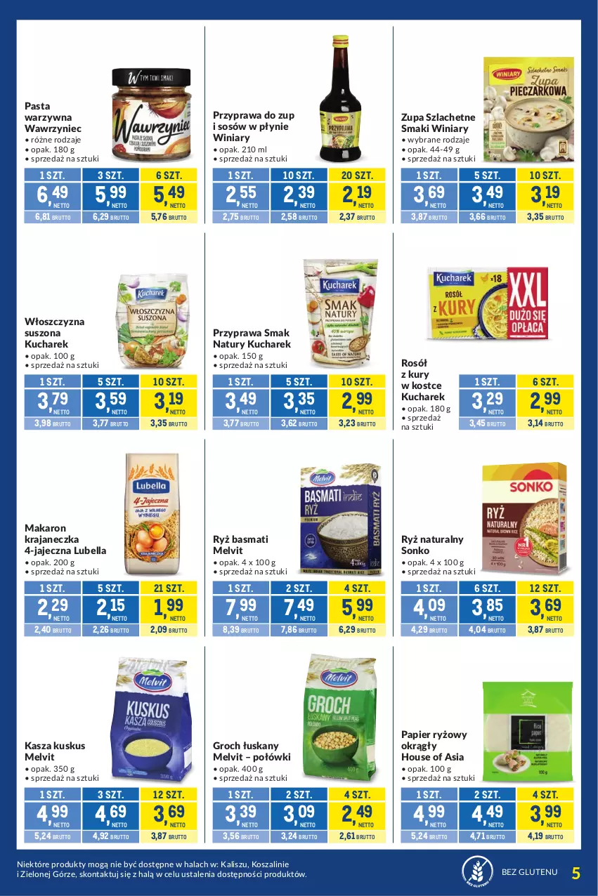 Gazetka promocyjna Makro - Kupujesz więcej płacisz mniej - ważna 29.09 do 26.10.2026 - strona 5 - produkty: Bell, Bella, Groch, House of Asia, Kasza, Kosz, Kucharek, Kuskus, Lubella, Makaron, Melvit, Papier, Papier ryżowy, Pasta warzywna, Rosół, Ryż, Ryż basmati, Ryż naturalny, Sonko, Sos, Szal, Winiary, Zupa