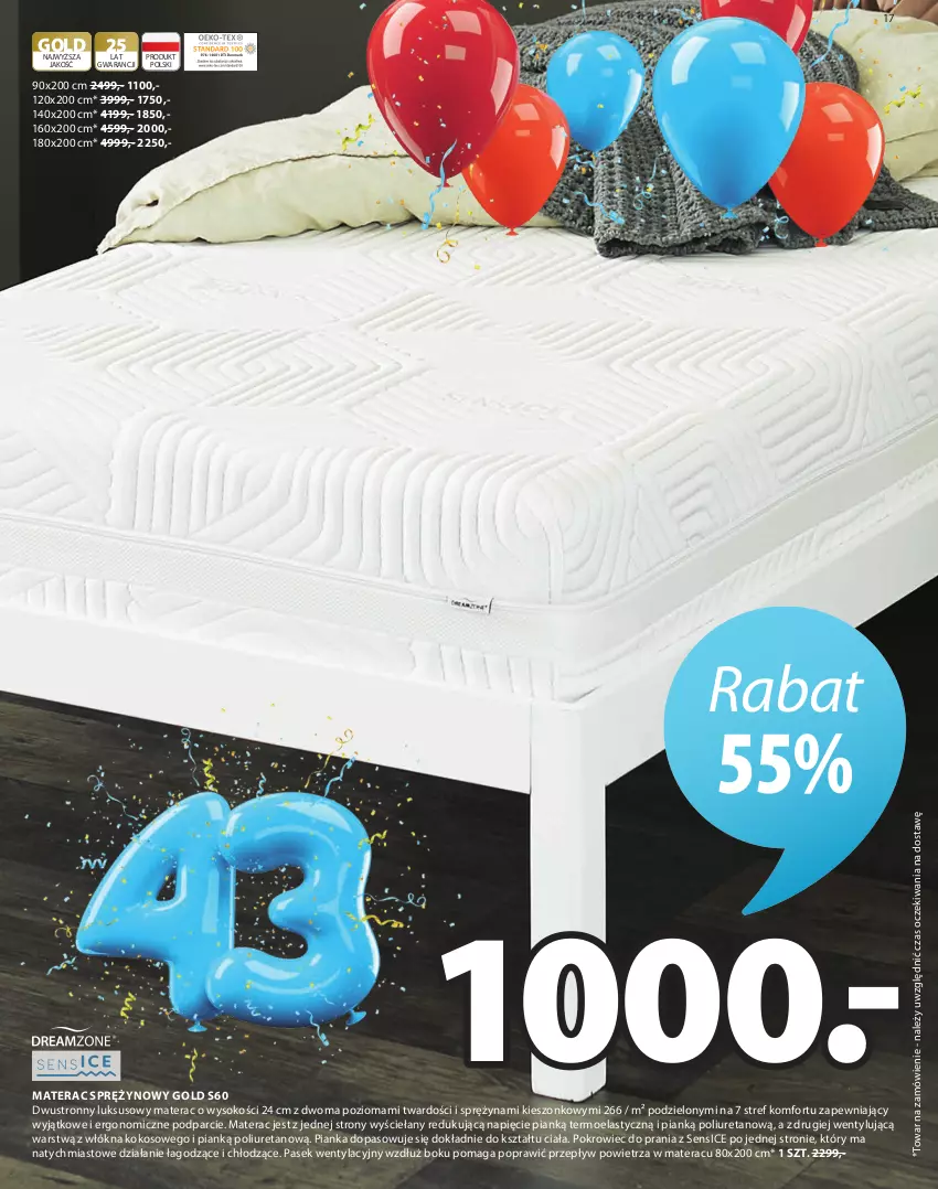 Gazetka promocyjna Jysk - Oferta tygodnia - ważna 30.03 do 11.04.2022 - strona 18 - produkty: Kokos, Materac, Materac sprężynowy, Pasek, Pokrowiec, Sok, Tera